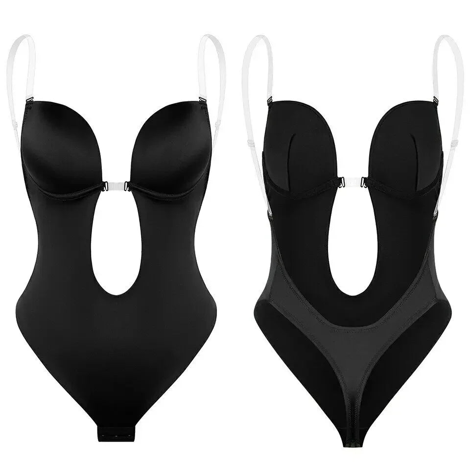 Viral Backless Bodysuit Shapewear for Women Built-in Bra