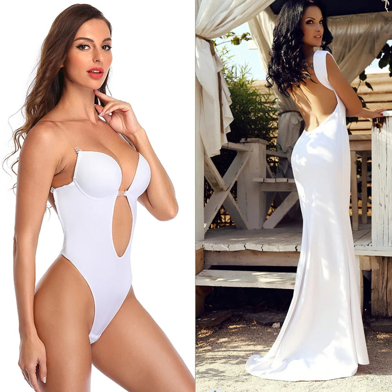 Viral Backless Bodysuit Shapewear for Women Built-in Bra