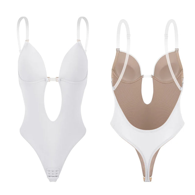Viral Backless Bodysuit Shapewear for Women Built-in Bra