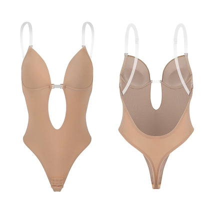 Viral Backless Bodysuit Shapewear for Women Built-in Bra