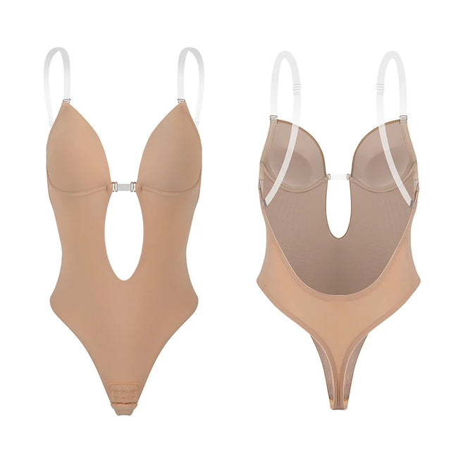 Viral Backless Bodysuit Shapewear for Women Built-in Bra